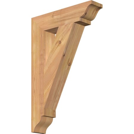Ekena Millwork Traditional Traditional Smooth Bracket, Western Red Cedar, 3 1/2"W x 16"D x 24"H BKT04X16X24TRA01SWR